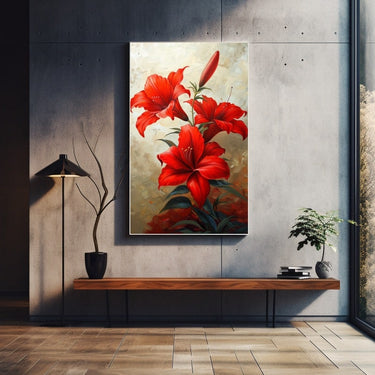 Red Flower Canvas Wall Art